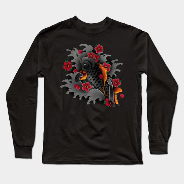 Koi Long Sleeve T-Shirt by ASIKATA.COM